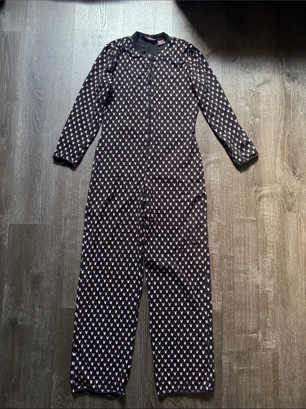 PLAYBOY Black Jumpsuit with Pink Motif